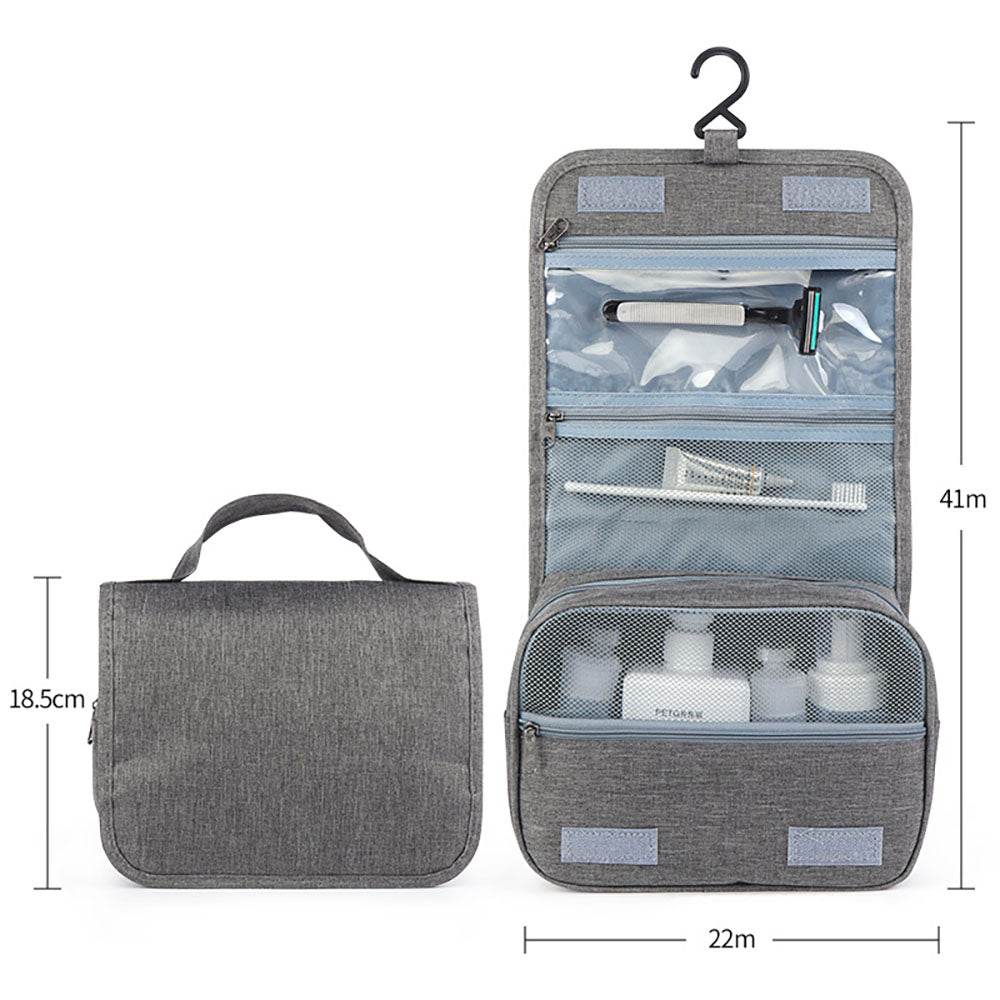 Mens Large Capacity Waterproof Travel Toiletry Bag Portable Wet Dry Separation Cosmetic Organizer