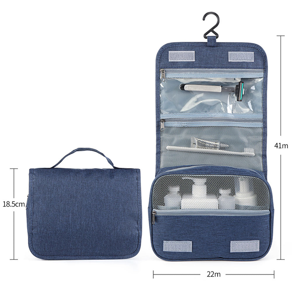 Mens Large Capacity Waterproof Travel Toiletry Bag Portable Wet Dry Separation Cosmetic Organizer