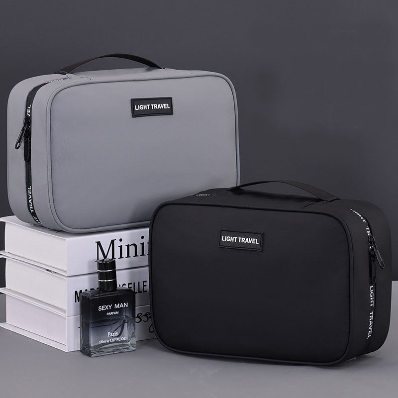 Mens Travel Toiletry Bag Portable Wet Dry Separation Organizer for Business Trip