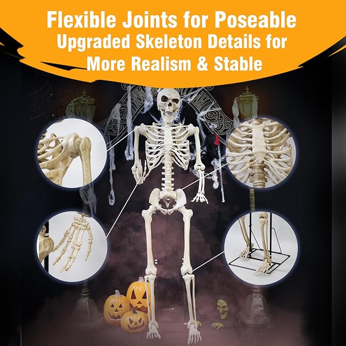 7Ft/84 Giant Halloween Skeleton