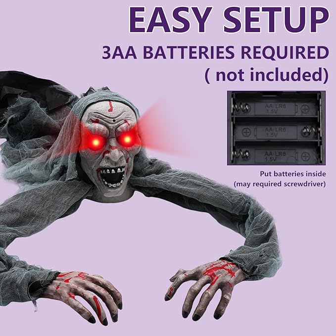 Halloween Light-Up Animated Zombie