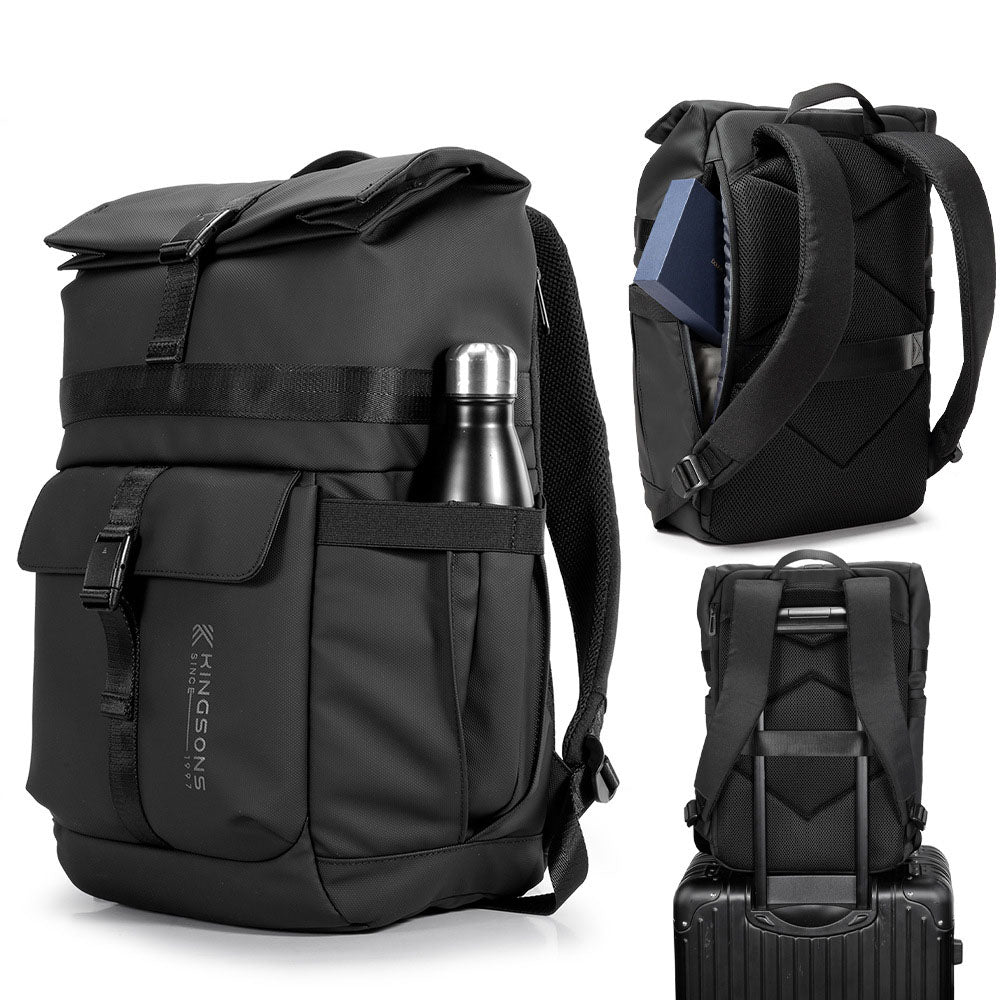 Large Capacity Casual Travel Backpack with Water Bottle Holder Stylish Quality Rucksack
