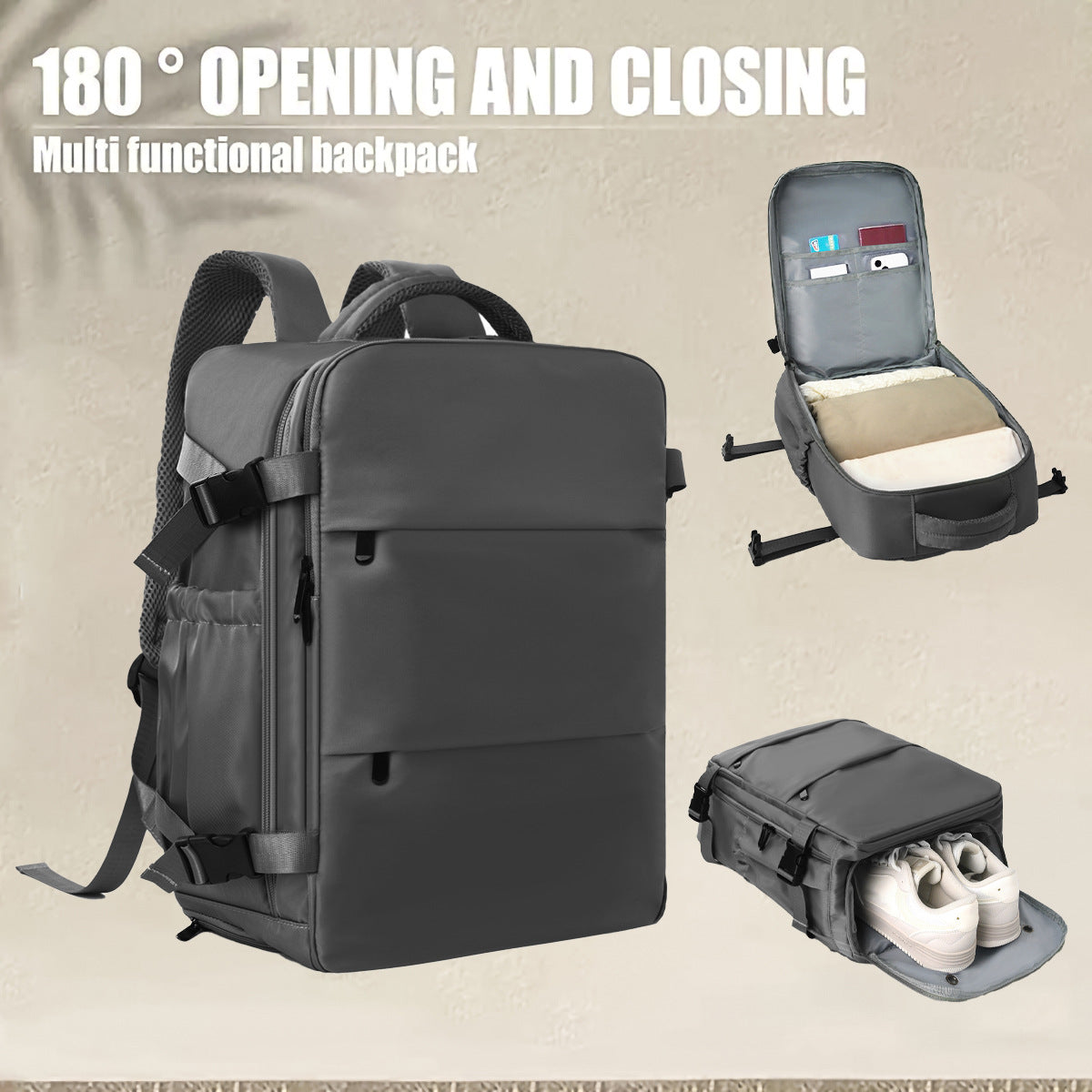 Travel Expandable Backpack Lightweight Waterproof Carry-On Backpack