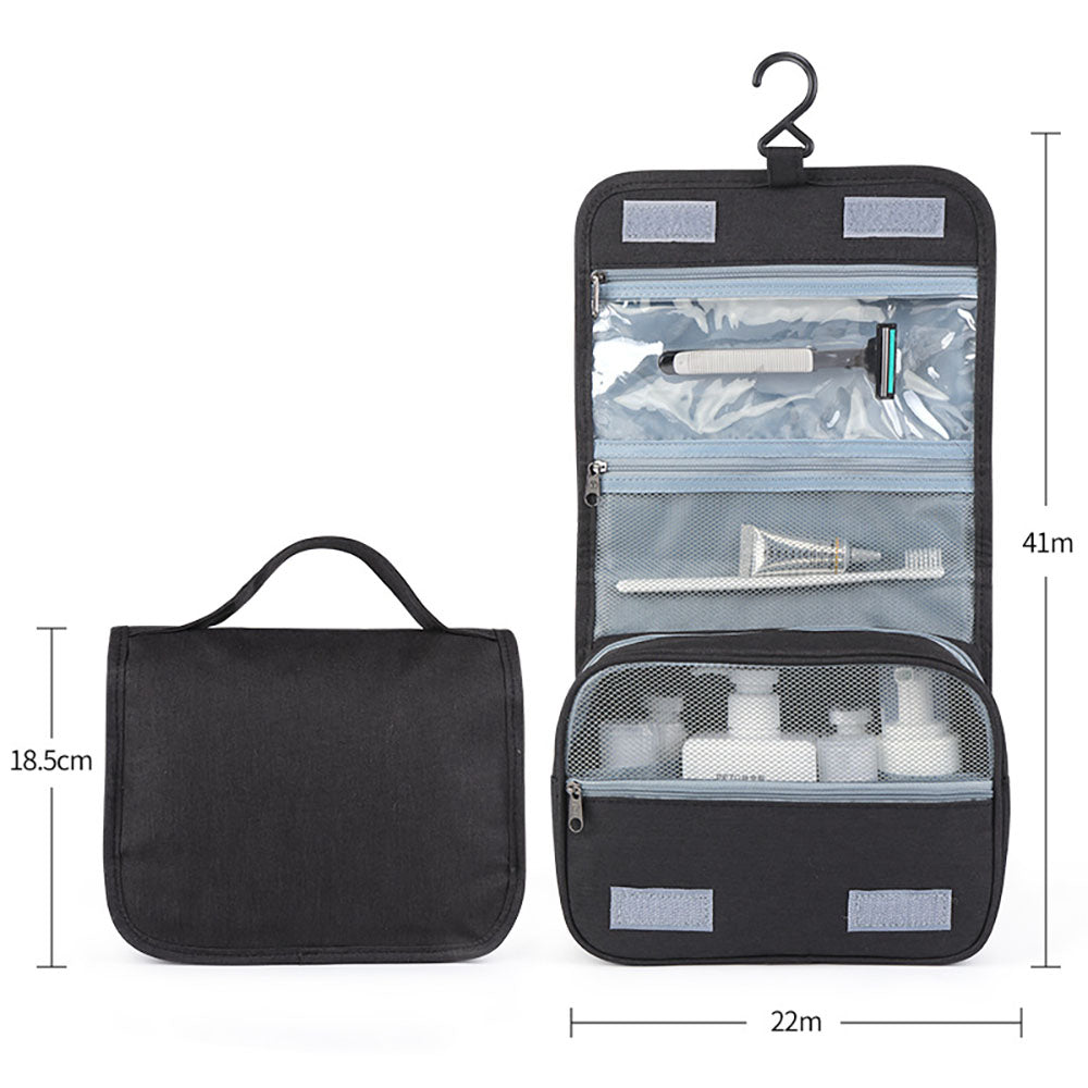 Mens Large Capacity Waterproof Travel Toiletry Bag Portable Wet Dry Separation Cosmetic Organizer