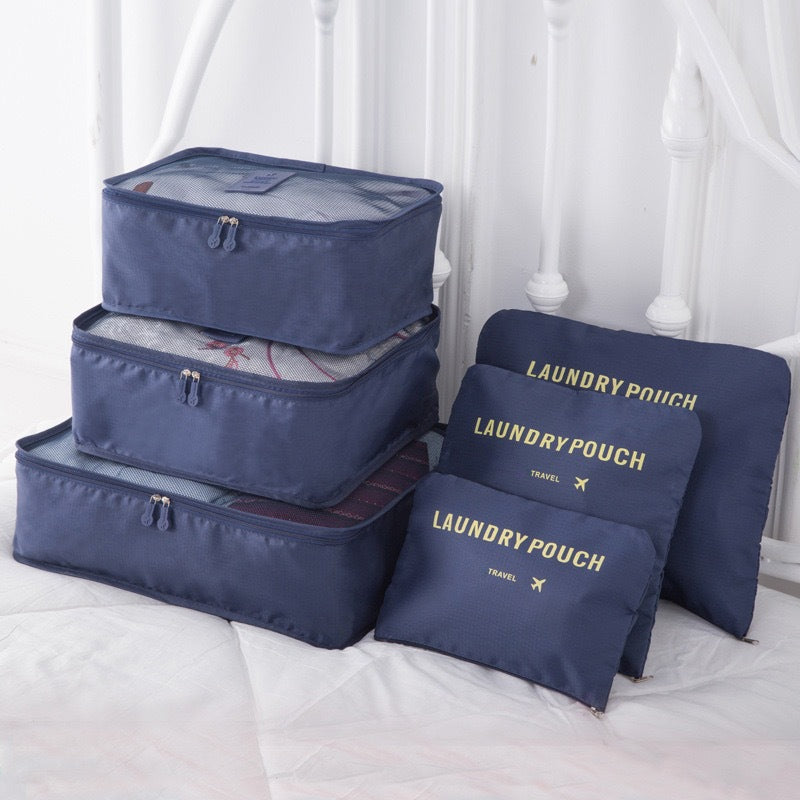 6-Piece Travel Packing Cubes Set Luggage Organizer Bags for Suitcase