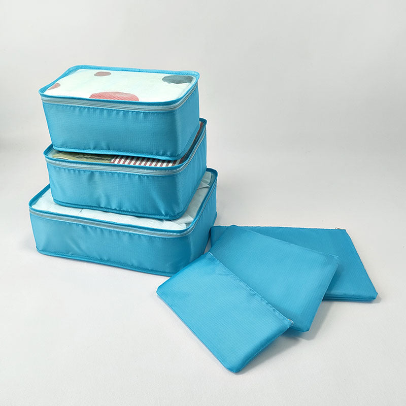 6-Piece Travel Packing Cubes Set – Large Capacity Portable Organizer Bags for Clothes
