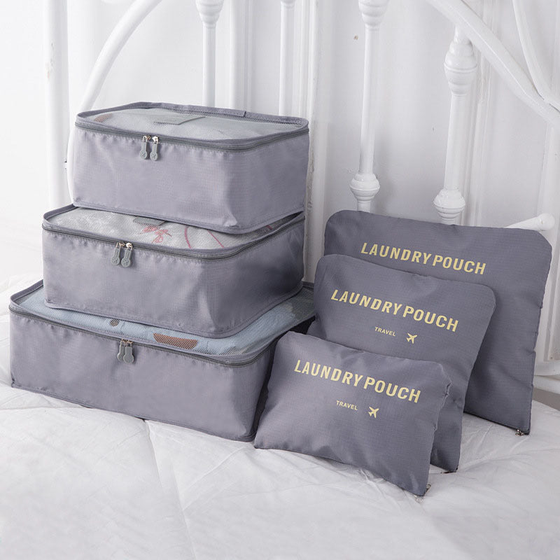 6-Piece Travel Packing Cubes Set Luggage Organizer Bags for Suitcase