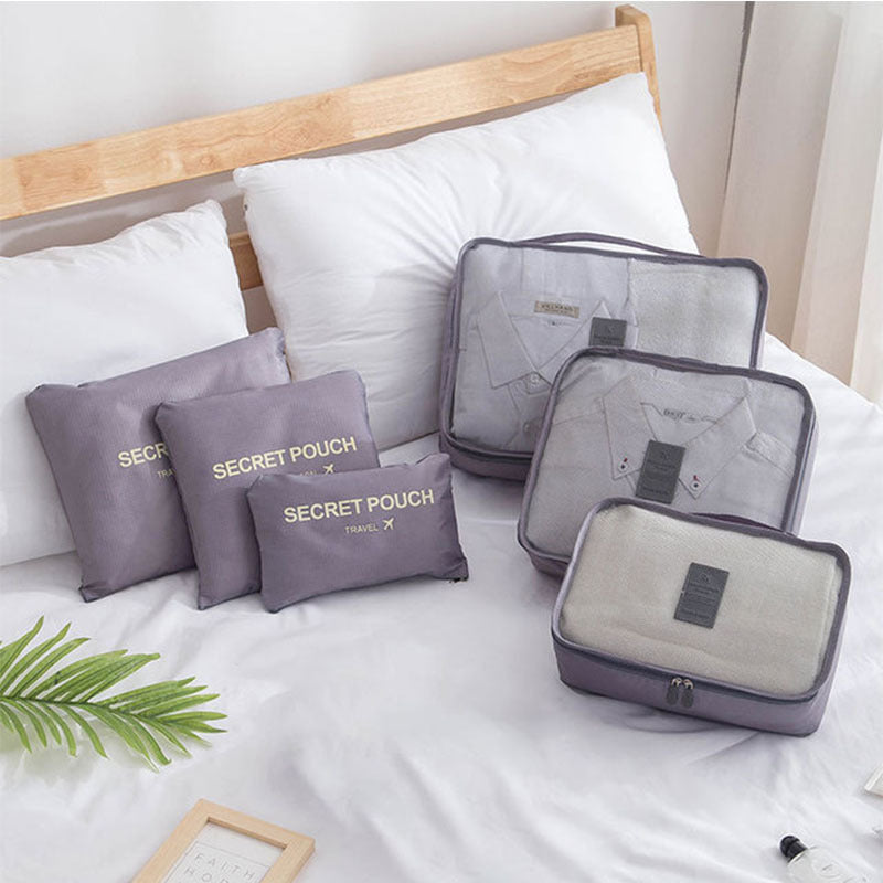 6-Piece Travel Packing Cubes Set Luggage Organizer Bags for Suitcase