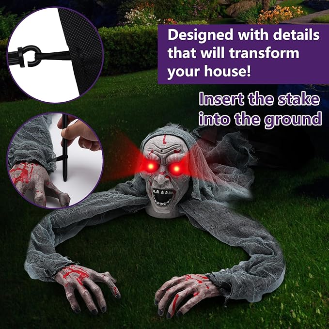 Halloween Light-Up Animated Zombie