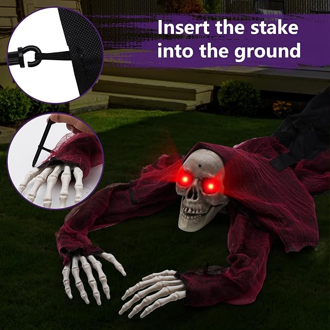Halloween Outdoor Decoration Grounderbreaker Zombie Witch